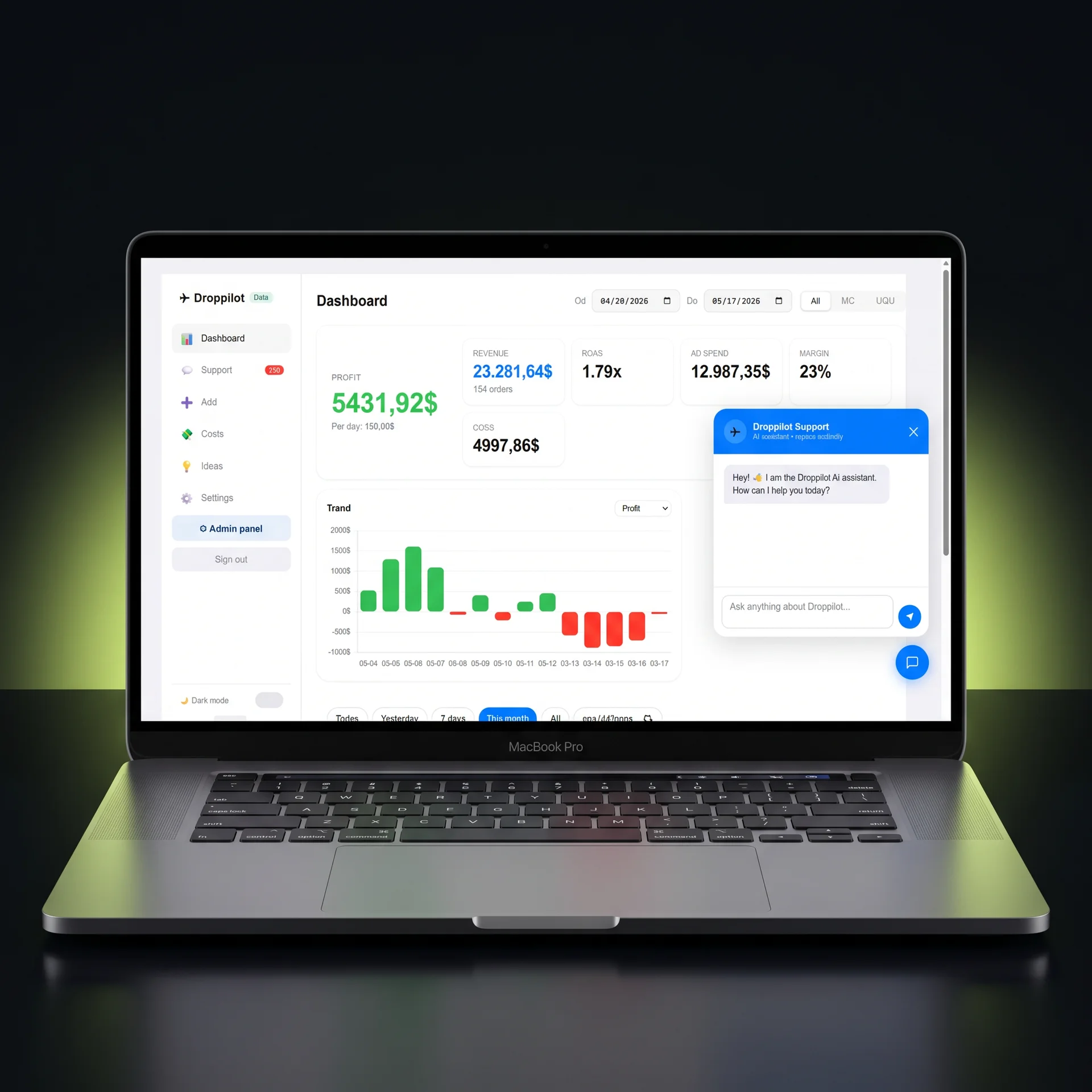 Droppilot Dashboard