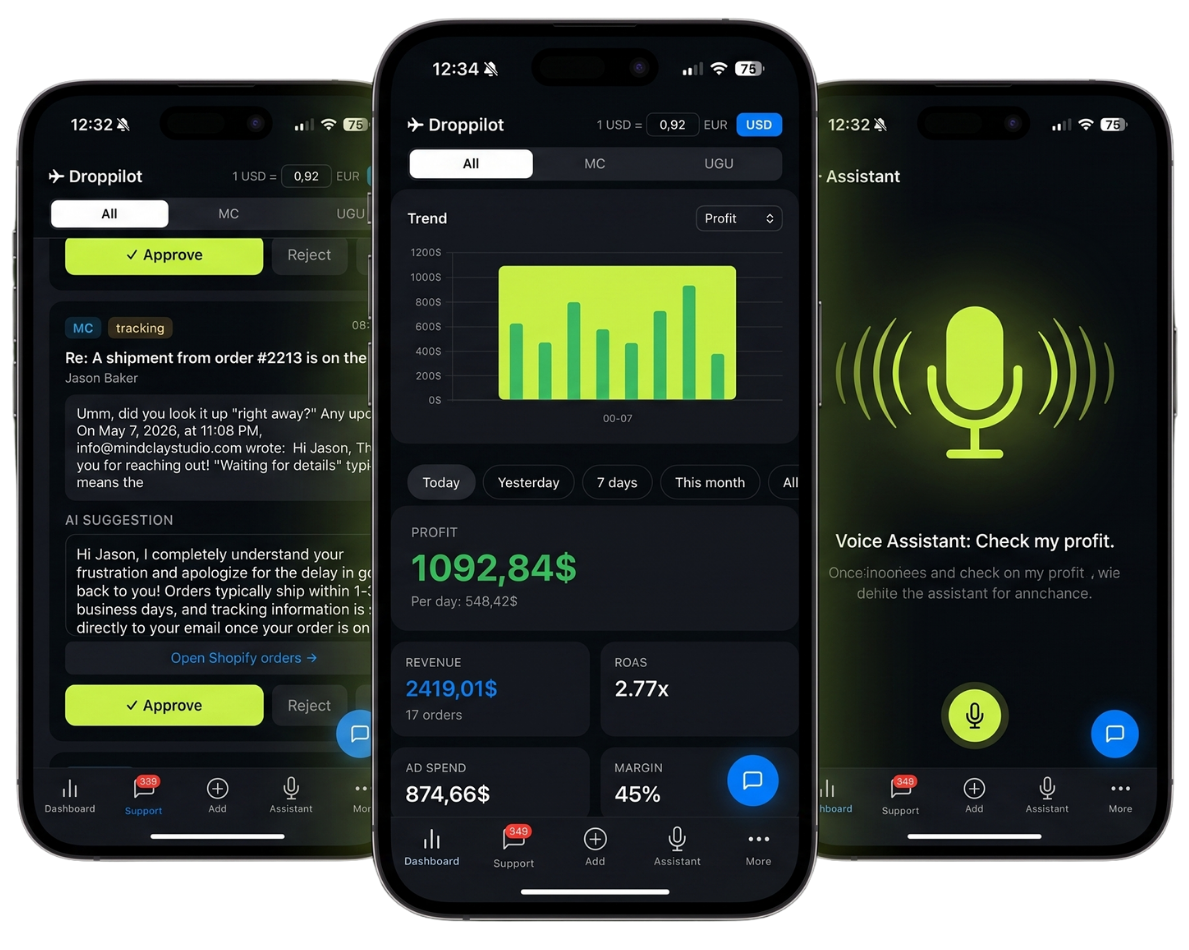 Droppilot mobile app